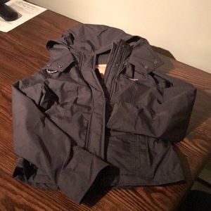 Hollister all-weather hooded jacket EUC